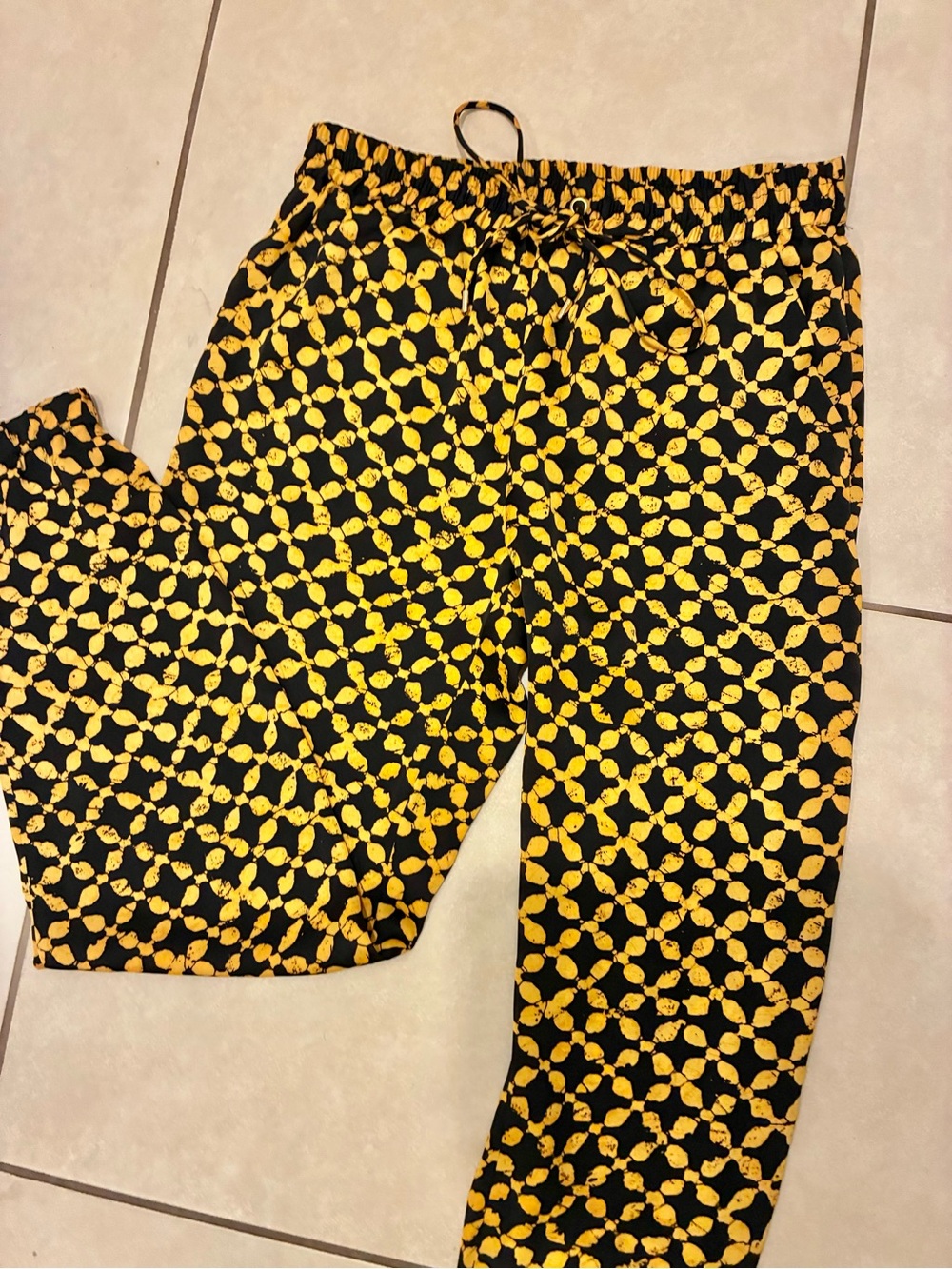 Michael Kors Joggers with Black & Yellow Pattern